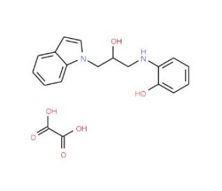 2-(2-Hydroxy-3-indol-1-yl-propylamino)-phenoloxalate - chemical structure image