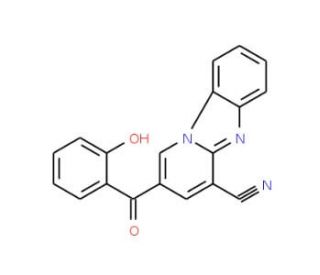 2-(2-hydroxybenzoyl)pyrido[1,2-a]benzimidazole-4-carbonitrile - chemical structure image