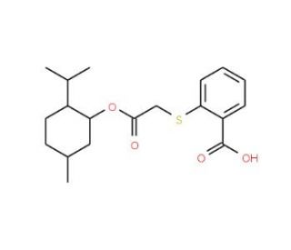 2-(2-Isopropyl-5-methyl-cyclohexyloxycarbonylmethylsulfanyl)-benzoic acid - chemical structure image