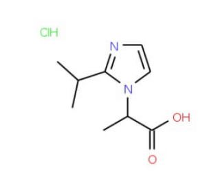 2-(2-Isopropyl-imidazol-1-yl)-propionic acid hydrochloride - chemical structure image