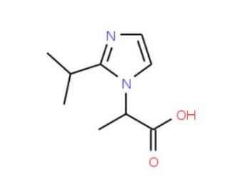 2-(2-Isopropyl-imidazol-1-yl)-propionic acid - chemical structure image