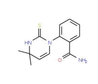 2-(2-Mercapto-4,4-dimethylpyrimidin-1(4H)-yl)-benzamide - chemical structure image