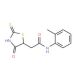 2-(2-Mercapto-4-oxo-4,5-dihydro-1,3-thiazol-5-yl)-N-(2-methylphenyl)acetamide - chemical structure image