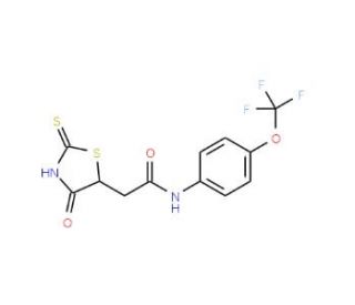 2-(2-Mercapto-4-oxo-4,5-dihydro-1,3-thiazol-5-yl)-N-[4-(trifluoromethoxy)phenyl]acetamide - chemical structure image