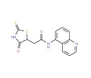 2-(2-Mercapto-4-oxo-4,5-dihydro-1,3-thiazol-5-yl)-N-quinolin-5-ylacetamide - chemical structure image
