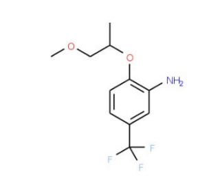2-(2-Methoxy-1-methyl-ethoxy)-5-trifluoromethyl-phenylamine - chemical structure image