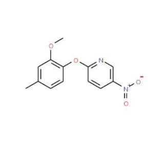 2-(2-methoxy-4-methylphenoxy)-5-nitropyridine - chemical structure image
