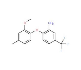 2-(2-Methoxy-4-methylphenoxy)-5-(trifluoromethyl)-phenylamine - chemical structure image