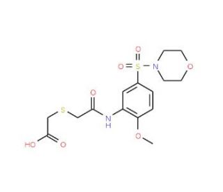 [(2-{[2-methoxy-5-(morpholin-4-ylsulfonyl)phenyl]amino}-2-oxoethyl)thio]acetic acid - chemical structure image
