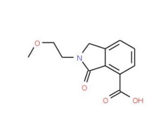 2-(2-Methoxy-ethyl)-3-oxo-2,3-dihydro-1H-isoindole-4-carboxylic acid (CAS 436093-44-6) - chemical structure image