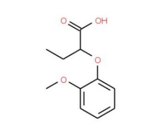 2-(2-Methoxy-phenoxy)-butyric acid - chemical structure image