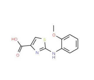 2-(2-Methoxy-phenylamino)-thiazole-4-carboxylic acid - chemical structure image