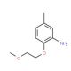 2-(2-Methoxyethoxy)-5-methylaniline - chemical structure image
