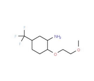 2-(2-methoxyethoxy)-5-(trifluoromethyl)cyclohexanamine - chemical structure image