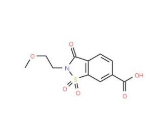 2-(2-methoxyethyl)-1,1,3-trioxo-2,3-dihydro-1&lambda;{6},2-benzothiazole-6-carboxylic acid (CAS 1082395-50-3) - chemical structure i