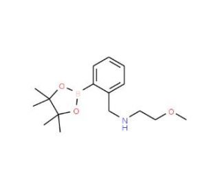 2-(2-Methoxyethyl)aminomethylphenylboronic acid, pinacol ester (CAS 1150271-51-4) - chemical structure image