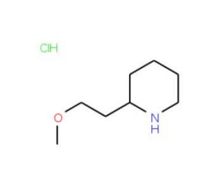 2-(2-Methoxyethyl)piperidine hydrochloride - chemical structure image