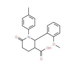 2-(2-methoxyphenyl)-1-(4-methylphenyl)-6-oxopiperidine-3-carboxylic acid - chemical structure image