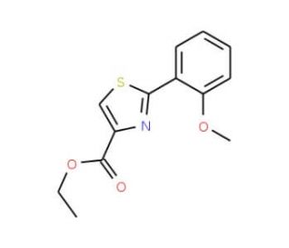 2-(2-Methoxyphenyl)thiazole-4-carboxylic acid ethyl ester (CAS 115299-16-6) - chemical structure image