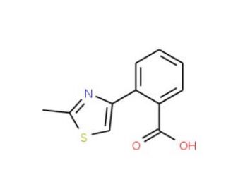 2-(2-Methyl-1,3-thiazol-4-yl)benzoic acid (CAS 65032-66-8) - chemical structure image
