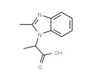 2-(2-Methyl-1H-benzo[d]imidazol-1-yl)-propanoic acid (CAS 753489-92-8) - chemical structure image