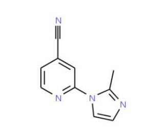 2-(2-methyl-1H-imidazol-1-yl)isonicotinonitrile - chemical structure image