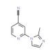 2-(2-methyl-1H-imidazol-1-yl)isonicotinonitrile - chemical structure image