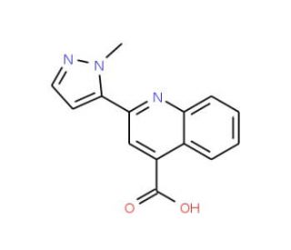 2-(2-Methyl-2H-pyrazol-3-yl)-quinoline-4-carboxylic acid - chemical structure image