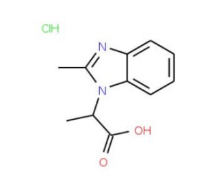 2-(2-Methyl-benzoimidazol-1-yl)-propionic acid hydrochloride - chemical structure image