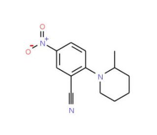2-(2-Methylpiperidin-1-yl)-5-nitrobenzonitrile - chemical structure image