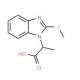 2-[2-(Methylthio)-1H-benzimidazol-1-yl]-propanoic acid - chemical structure image
