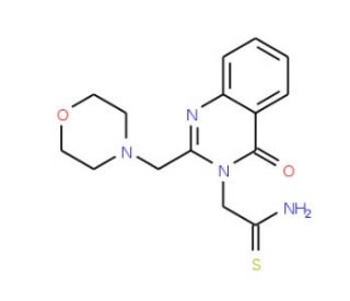 2-[2-(morpholin-4-ylmethyl)-4-oxoquinazolin-3(4H)-yl]ethanethioamide - chemical structure image