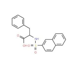 2-[(2-naphthylsulfonyl)amino]-3-phenylpropanoic acid (CAS 90427-55-7) - chemical structure image