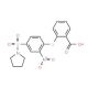 2-{[2-nitro-4-(pyrrolidin-1-ylsulfonyl)phenyl]thio}benzoic acid - chemical structure image