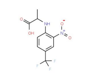 2-(2-Nitro-4-trifluoromethyl-phenylamino)-propionic acid - chemical structure image