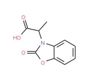 2-(2-oxo-1,3-benzoxazol-3(2H)-yl)propanoic acid (CAS 13610-53-2) - chemical structure image