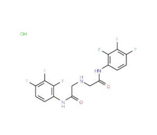 2-({2-oxo-2-[(2,3,4-trifluorophenyl)amino]ethyl}amino)-N-(2,3,4-trifluorophenyl)acetamide hydrochloride - chemical structure