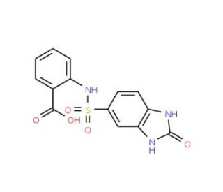 2-(2-Oxo-2,3-dihydro-1H-benzoimidazole-5-sulfonylamino)-benzoic acid - chemical structure image