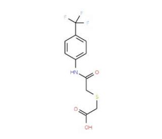 2-({2-Oxo-2-[4-(trifluoromethyl)anilino]-ethyl}sulfanyl)acetic acid - chemical structure image