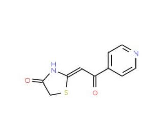 2-(2-oxo-2-pyridin-4-ylethylidene)-1,3-thiazolidin-4-one - chemical structure image