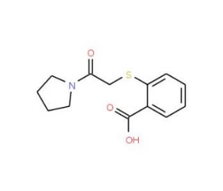 2-(2-Oxo-2-pyrrolidin-1-yl-ethylsulfanyl)-benzoic acid - chemical structure image