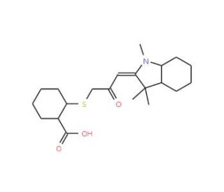 2-[2-Oxo-3-(1,3,3-trimethyl-1,3-dihydro-indol-2-ylidene)-propylsulfanyl]-benzoic acid - chemical structure image