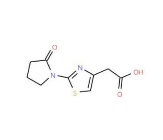 [2-(2-oxopyrrolidin-1-yl)-1,3-thiazol-4-yl]acetic acid - chemical structure image
