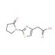 [2-(2-oxopyrrolidin-1-yl)-1,3-thiazol-4-yl]acetic acid - chemical structure image