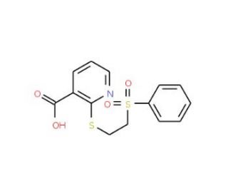 2-[2-(Phenylsulfonyl)ethylthio]nicotinic acid (CAS 175203-21-1) - chemical structure image