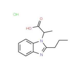 2-(2-Propyl-benzoimidazol-1-yl)-propionic acid hydrochloride - chemical structure image
