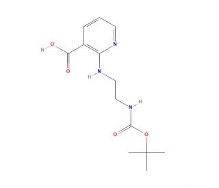 2-({2-[(tert-Butoxycarbonyl)amino]ethyl}amino)nicotinic acid (CAS 904815-14-1) - chemical structure image