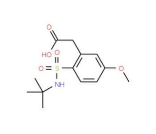 2-[2-(tert-butylsulfamoyl)-5-methoxyphenyl]acetic acid - chemical structure image