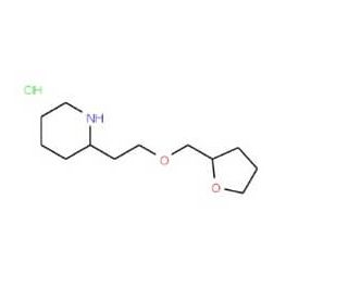 2-[2-(Tetrahydro-2-furanylmethoxy)ethyl]piperidine hydrochloride - chemical structure image