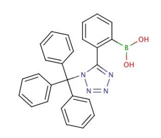2-(2-Trityl-2H-tetrazol-5-yl)phenylboronic Acid (CAS 143722-25-2) - chemical structure image